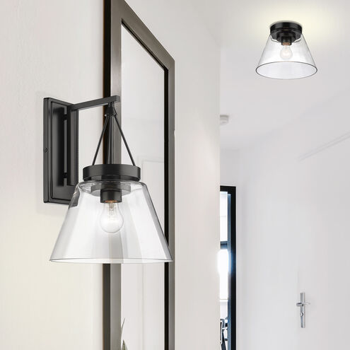 Penn 1 Light 11 inch Matte Black Wall Sconce Wall Light